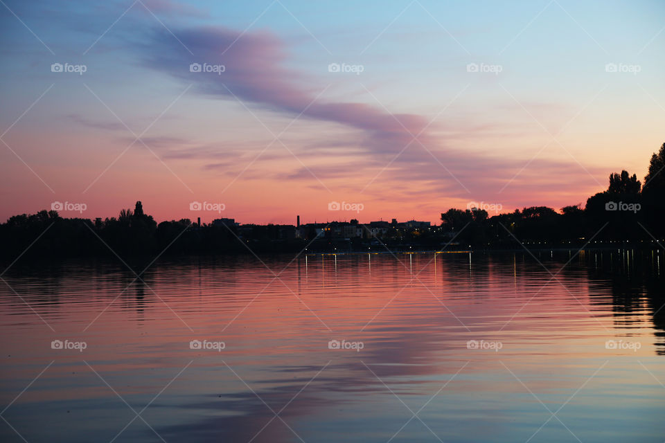 Mantova Lake Sunset
