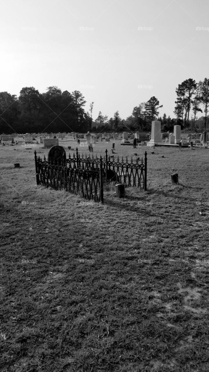 this grave with the gothic fence caught my eye