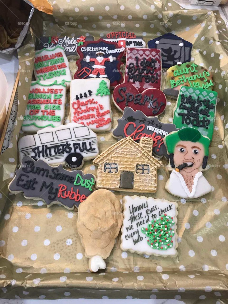 Christmas Vacation Decorated Cookies