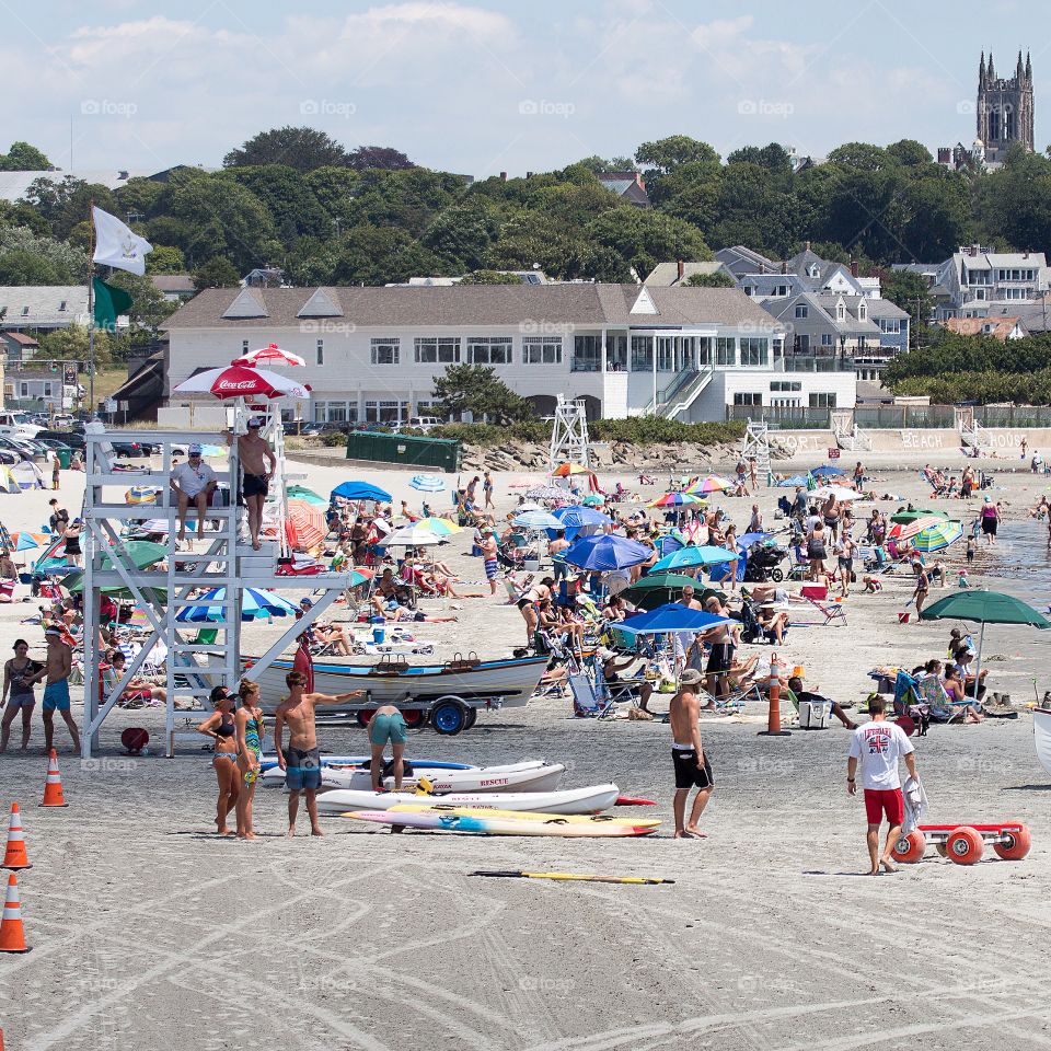 Day 2 of the 40th annual Easton's Beach Lifeguard Tournament. Newport, Rhode Island.