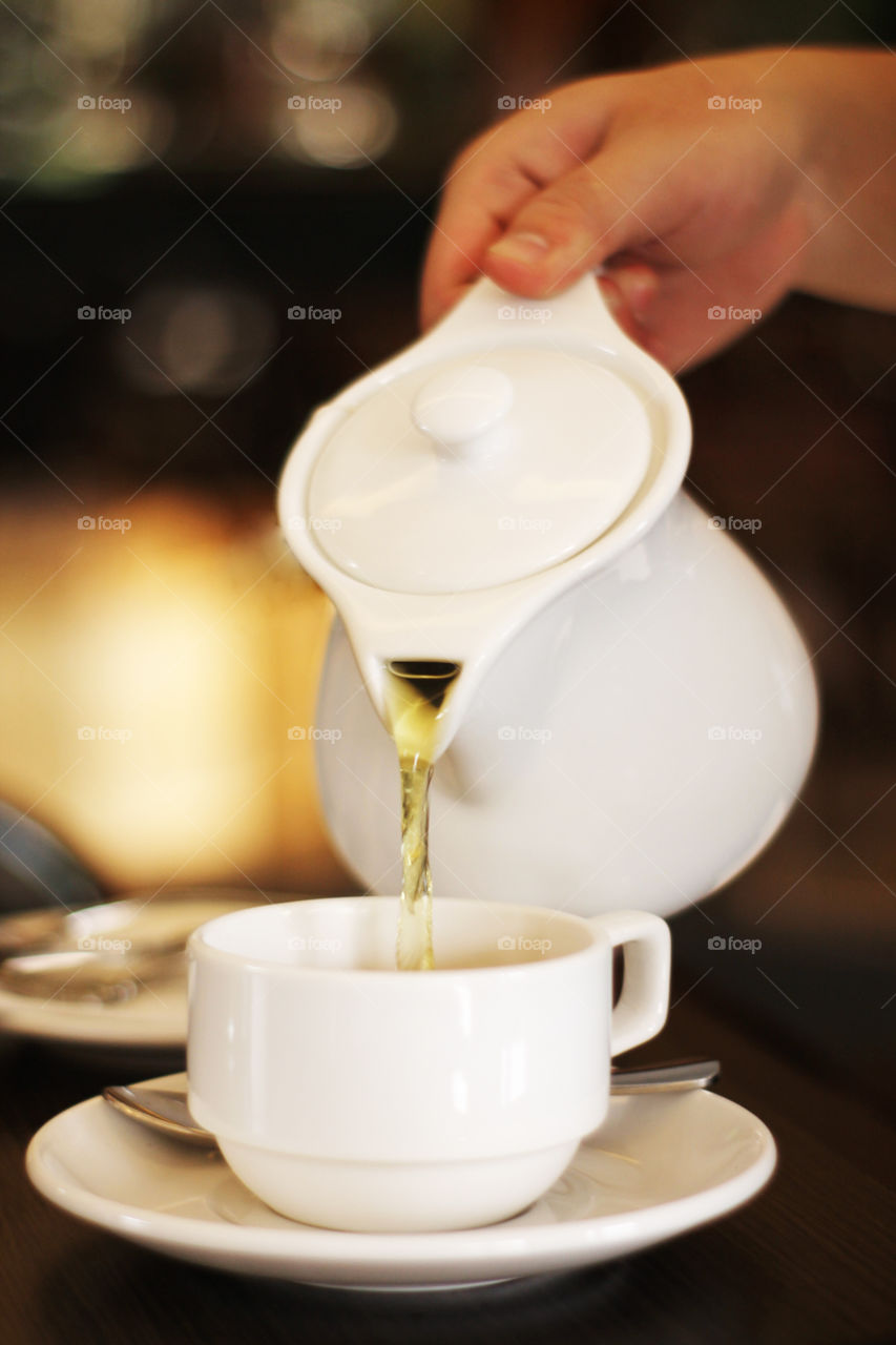 pouring tea