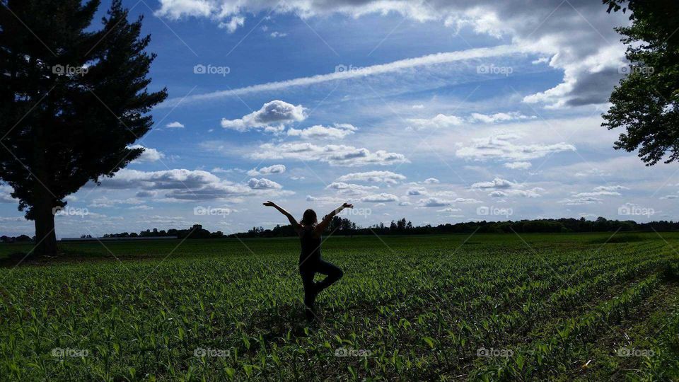 Yoga in  the Field