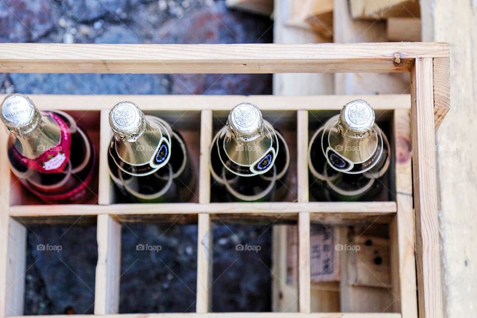 Champagne bottles