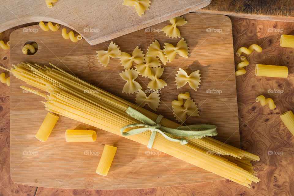 Different types of pasta