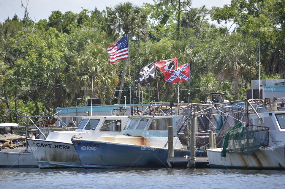 Boats And Crazy Flags