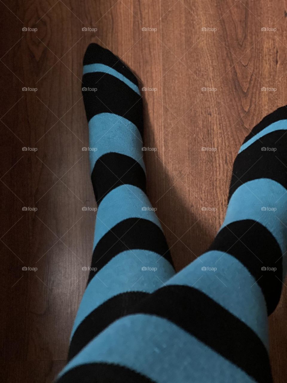 Nothing to do but look at my socks 