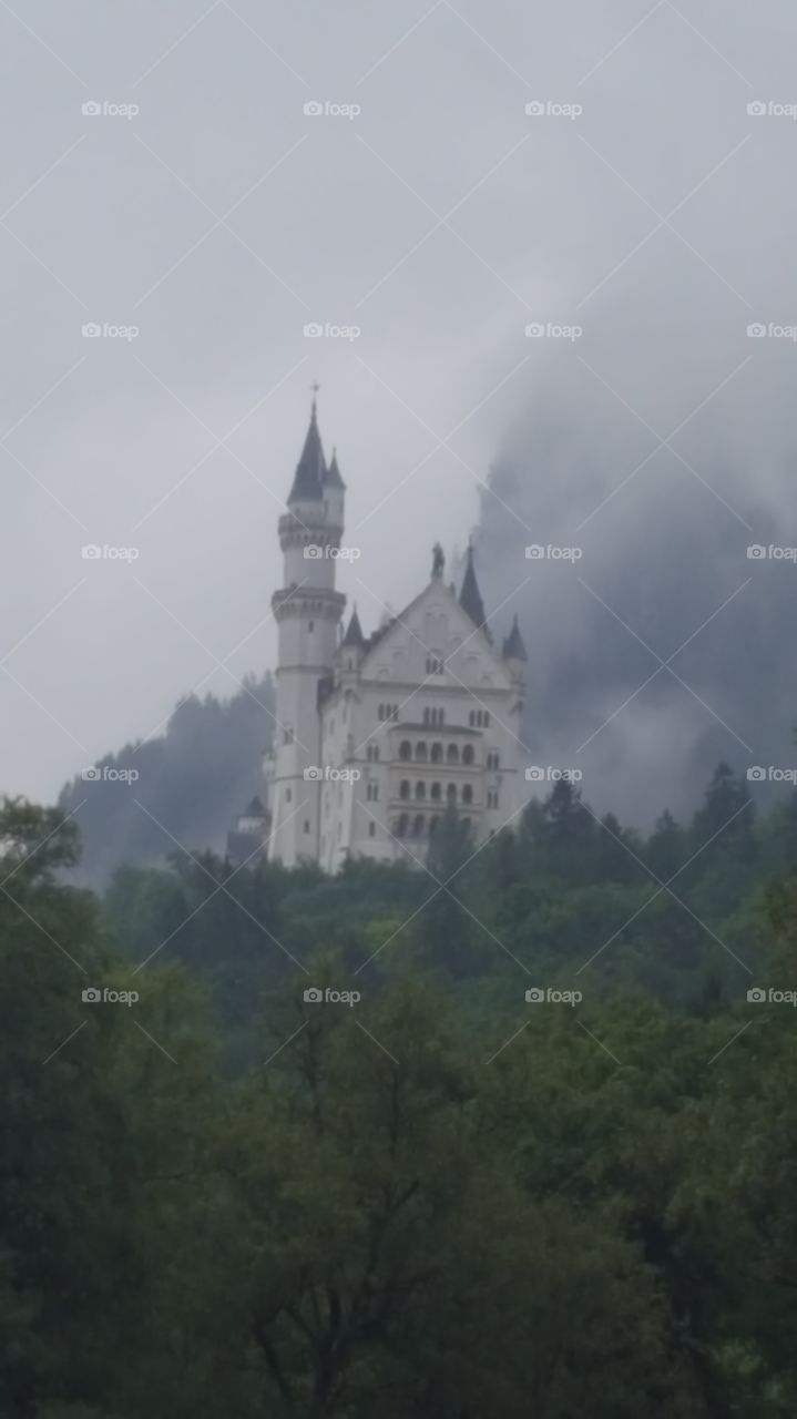 Neuschwanstein Castle in a Storm