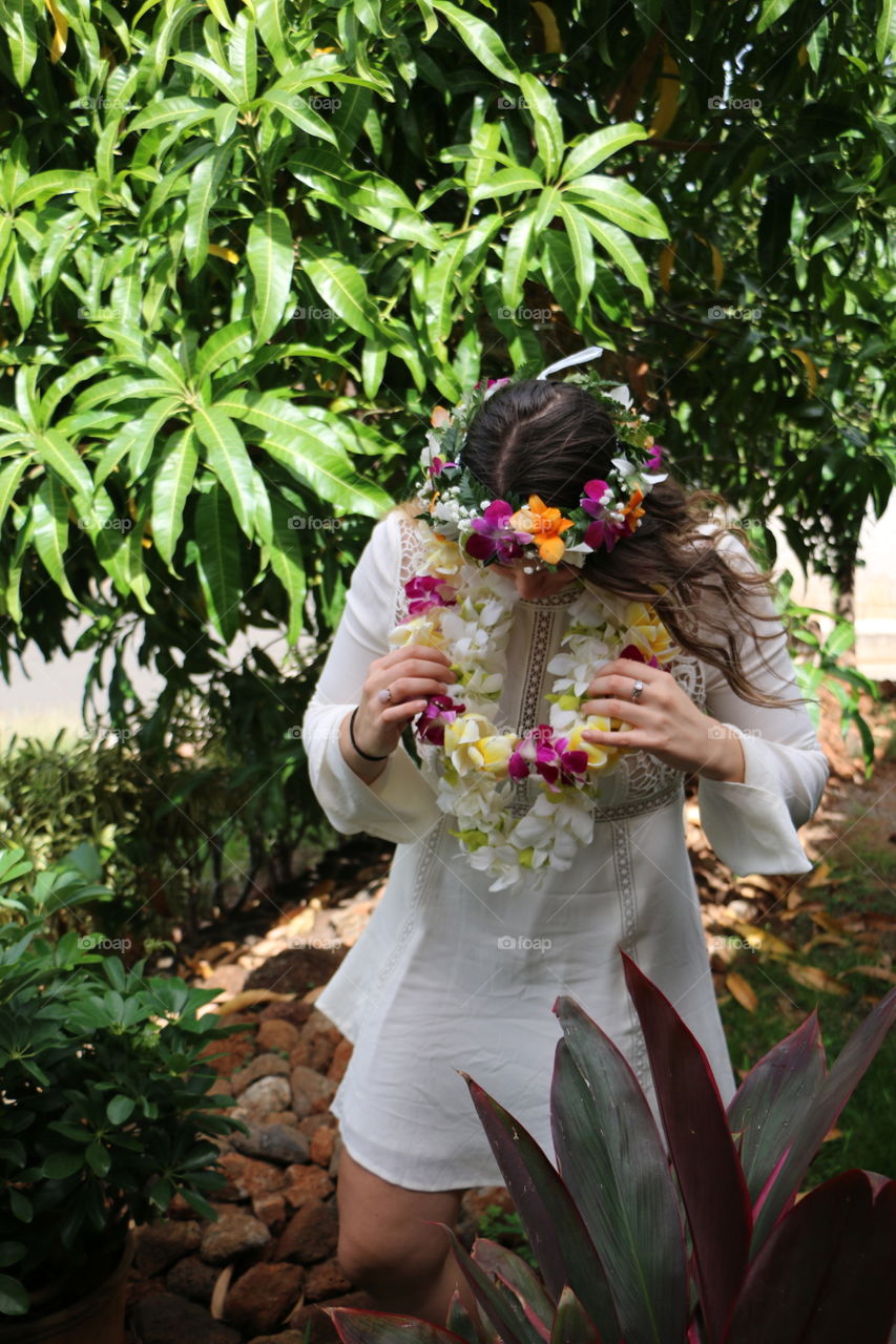 Beautiful girl in Hawaii 