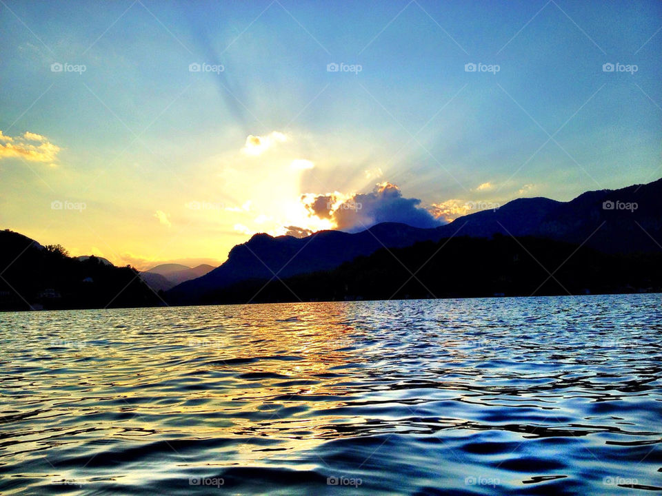 sky sunset sun water by hayen