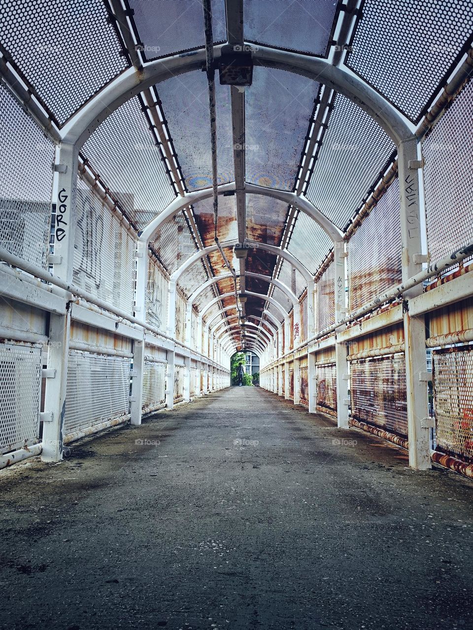 A man entering the bridge.