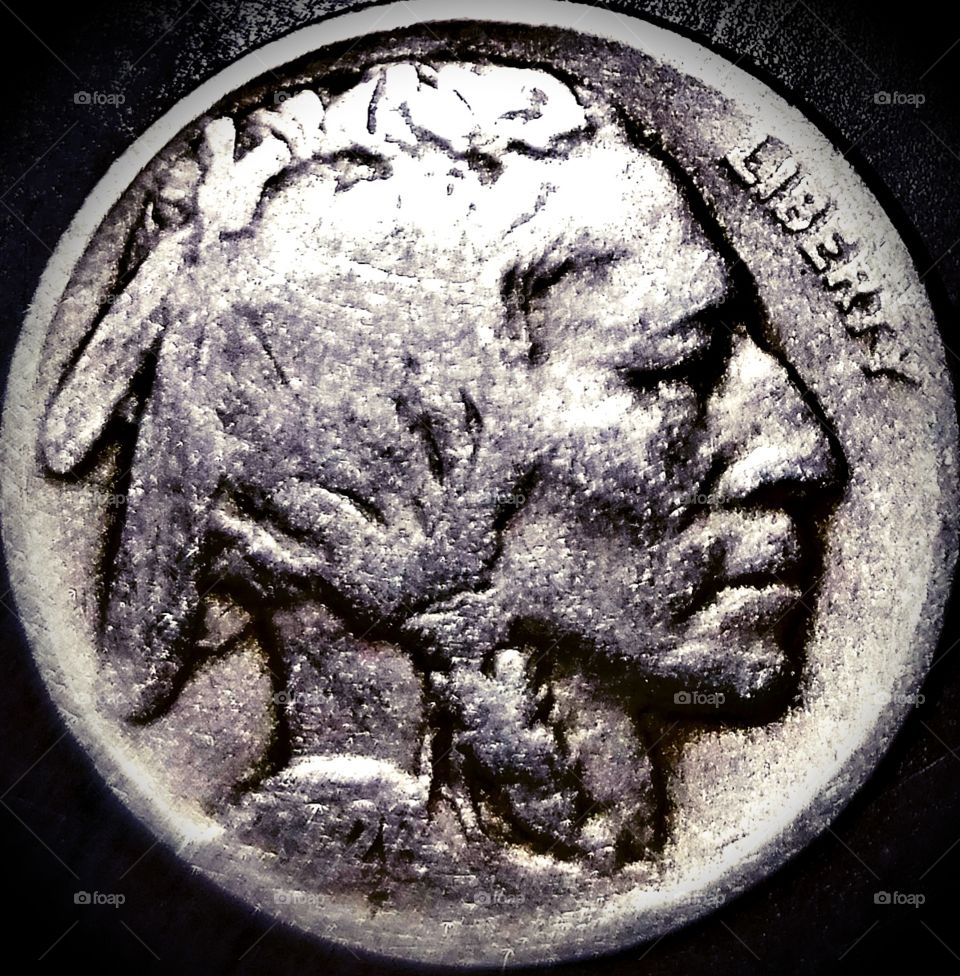 vintage Indian head buffalo nickel