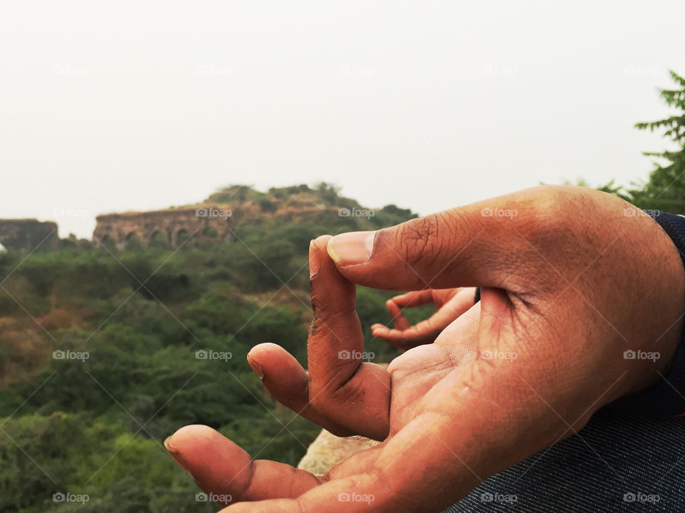 Meditation in forest