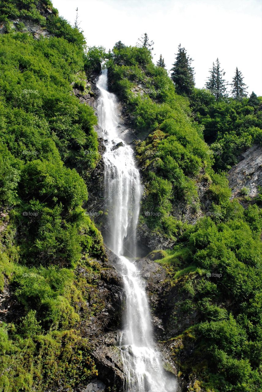 Waterfall in Thompson Pass Alaska