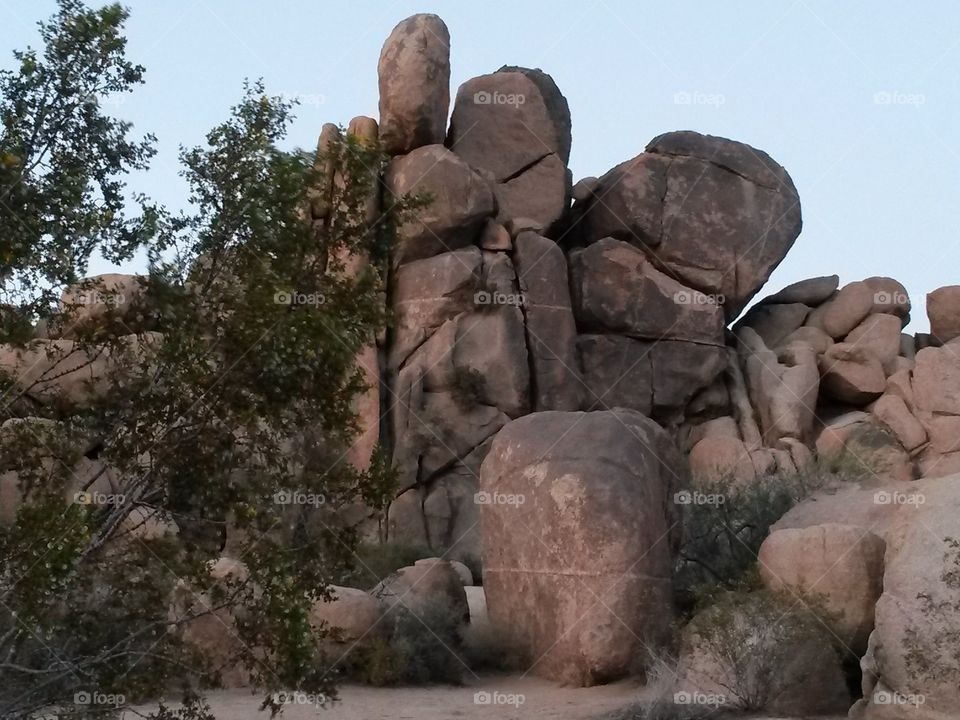 huge boulders . huge boulders at joshua tree
