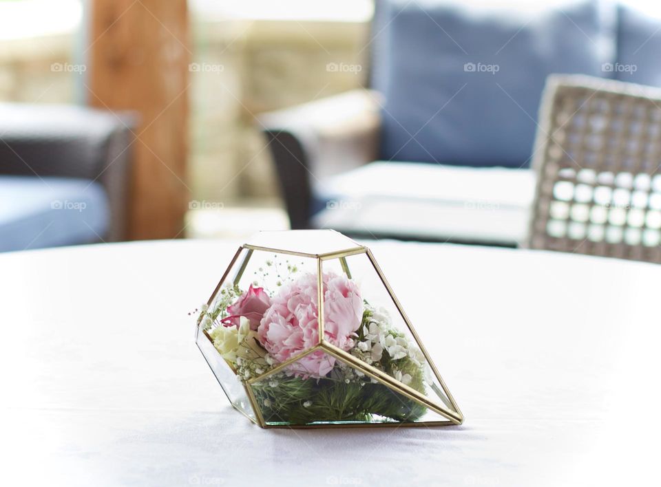 Geometric Floral Centerpiece 