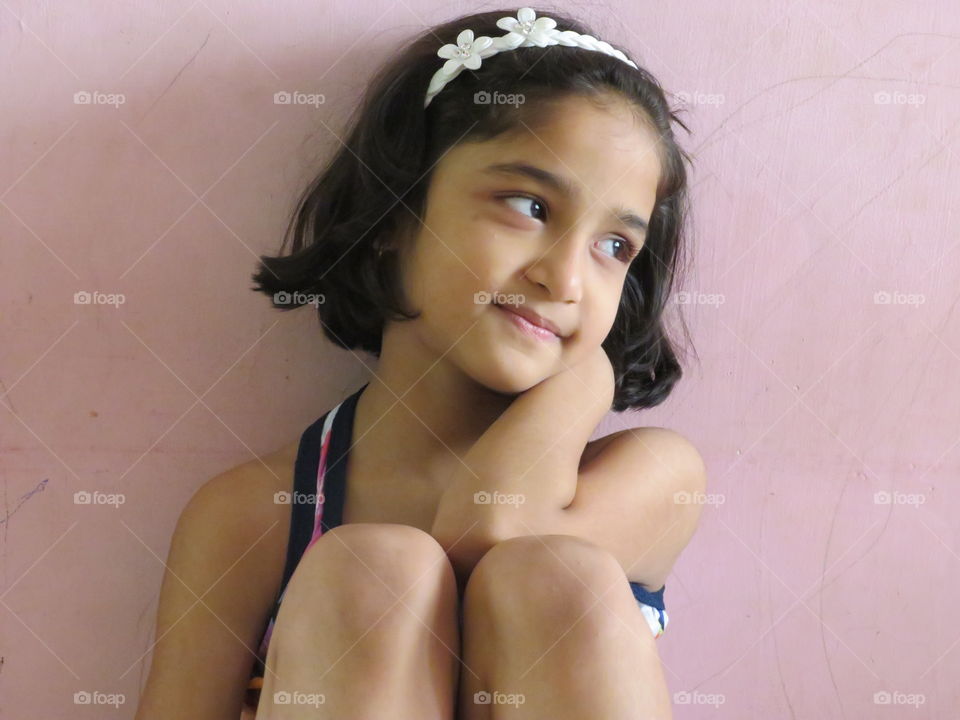 Close-up of cute innocent girl