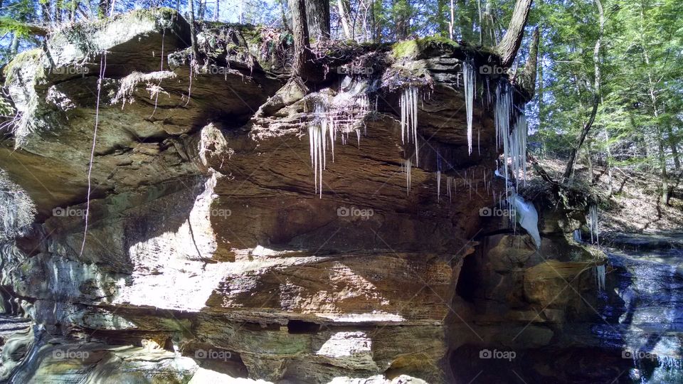 dancing icicles off the Forrest cave's