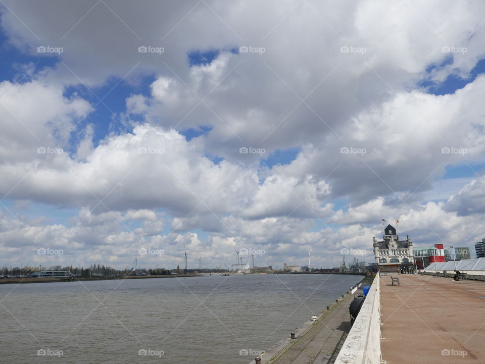 The river Schelde in Antwerp, Belgium.