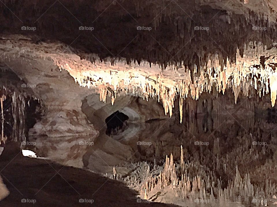 Deeper into the cavern? Or just a reflection?
