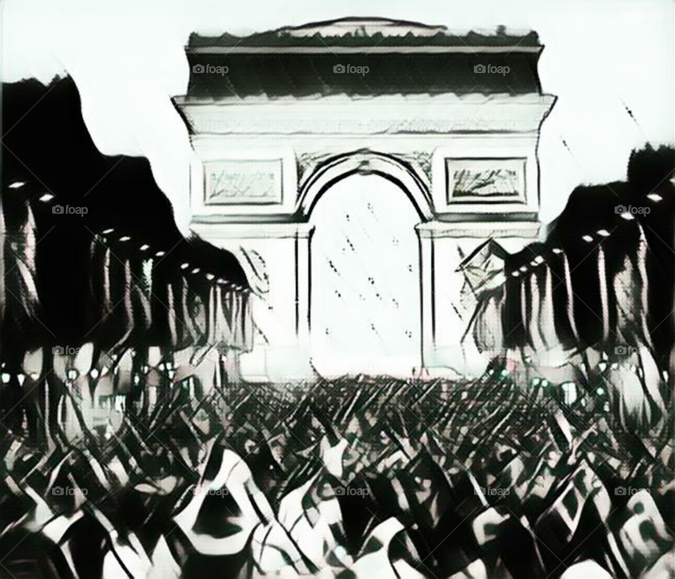 Arc de triomphe, France. 
Draw🗼