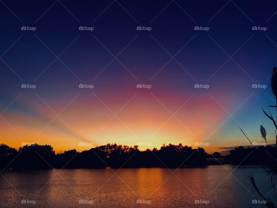 Sunset WillowLake Texas, End of A Beautiful Cool Afternoon