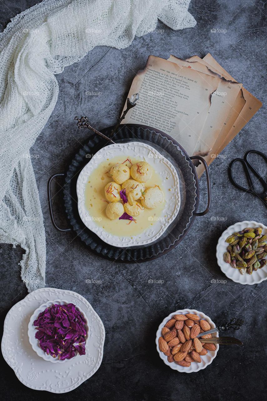 One of the popular Indian dessert Rasmalai.