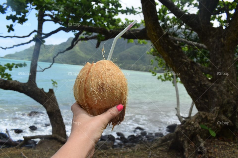 Coconut water beach