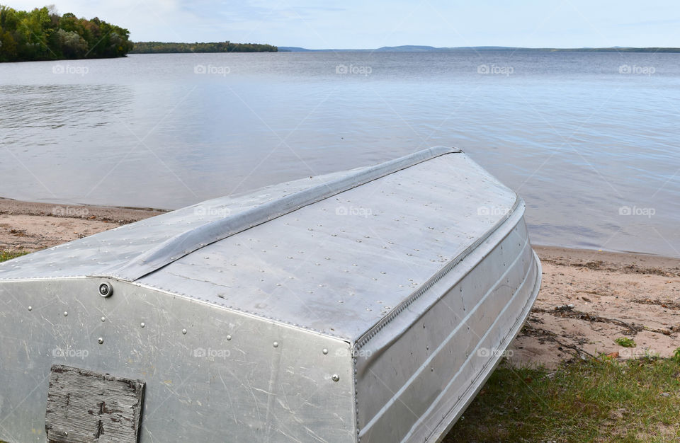 Row boat on the beach