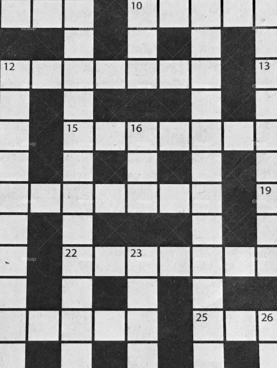 Symmetry in a crossword puzzle