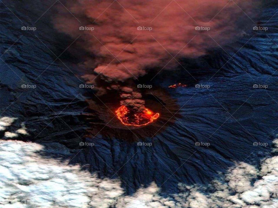 Beautiful volcano background from Cumbre Vieja in La Palma