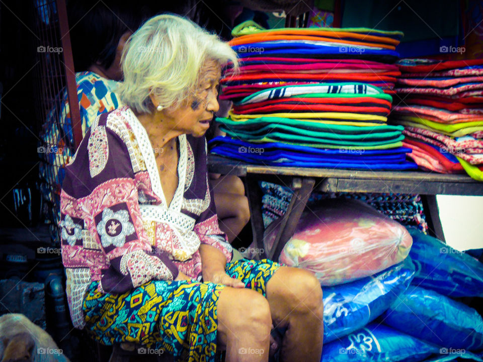 old lady vendor
