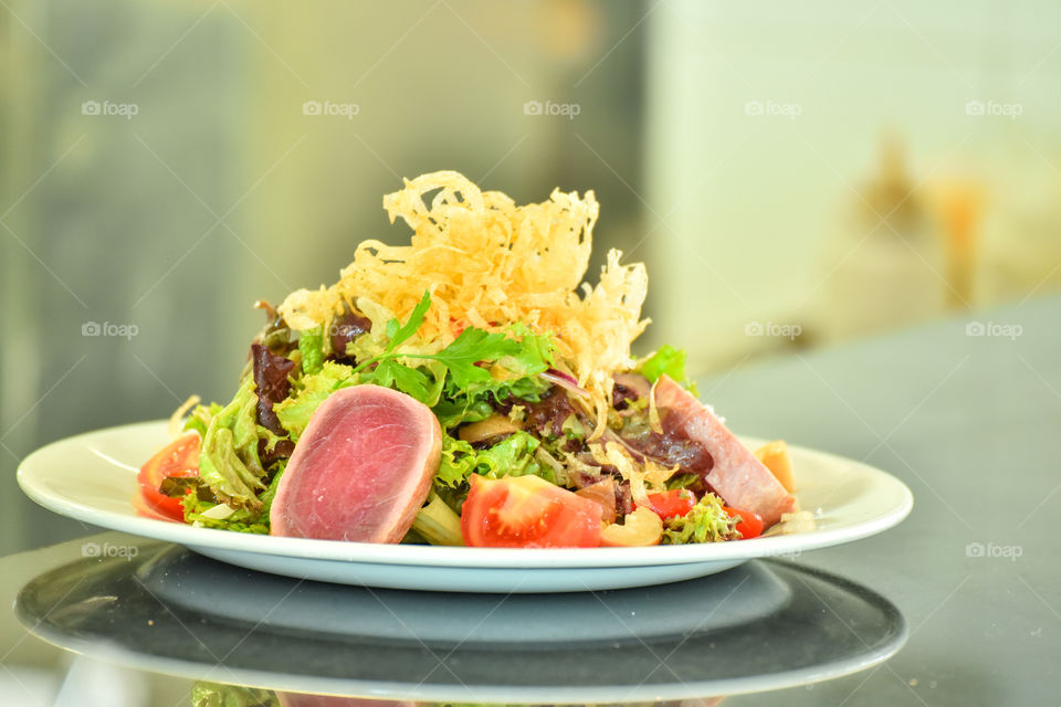 raw salad on a plate