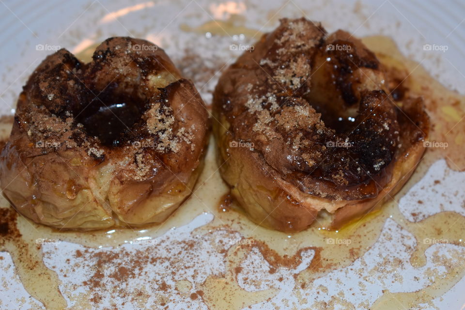 baked apples with honey for my lunch box for lunch.