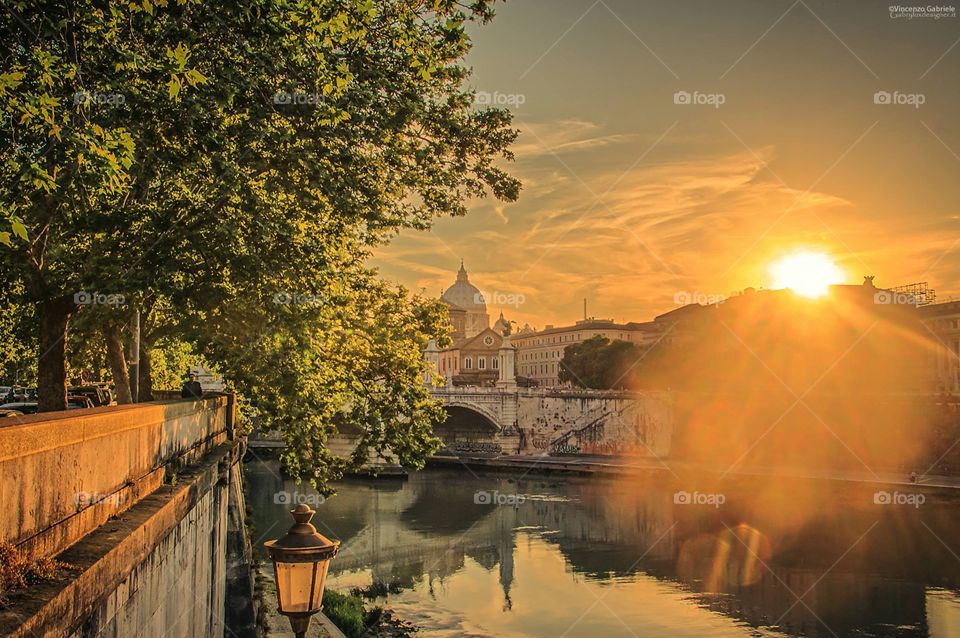 Sunset in rome