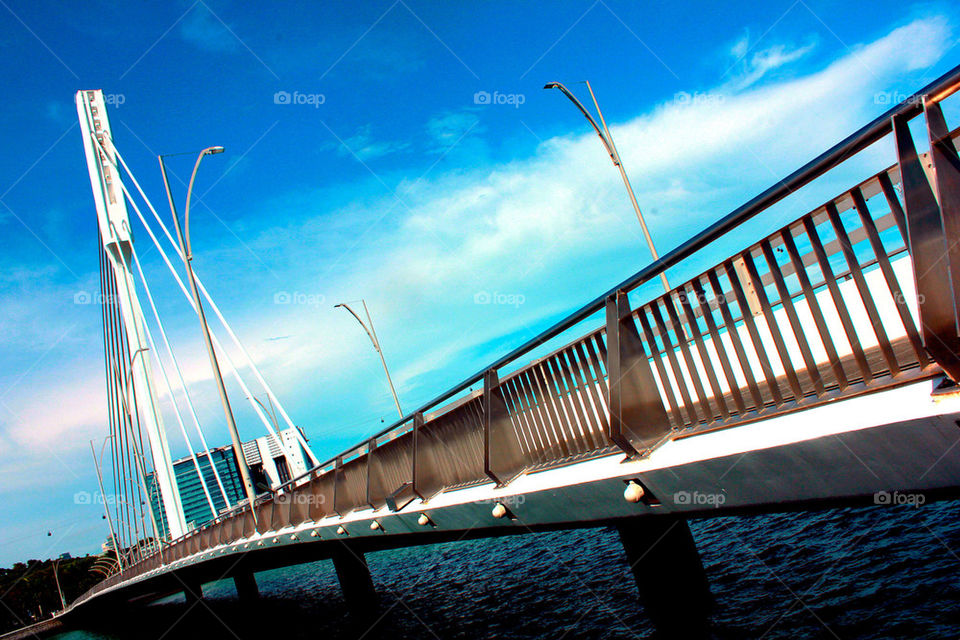 Bridge and blue sky
