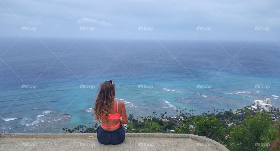 Young girl enjoying the view