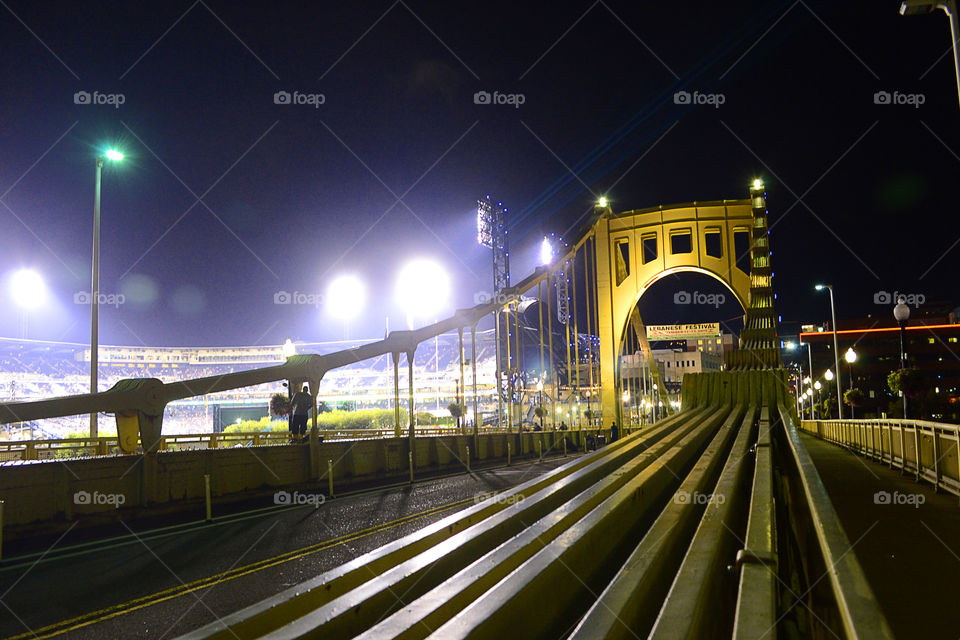 PNC Park from the bridge. this is a image of Pittsburgh's pnc park home of the pirate's