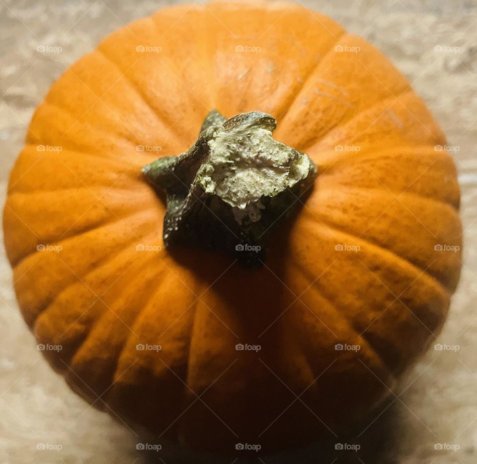 A photo of a orange pumpkin. 