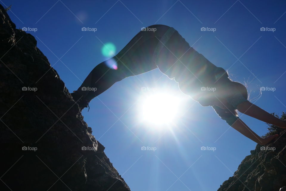 Sun#sky#human#girl#position#rocks