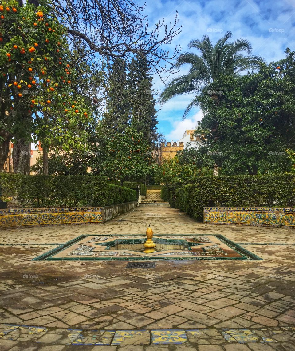 Royal Alcazar Gardens, Seville. 
