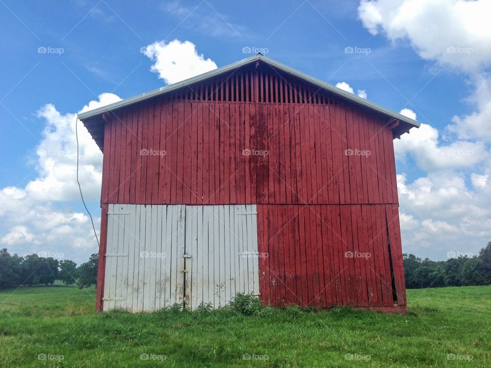 Red barn door