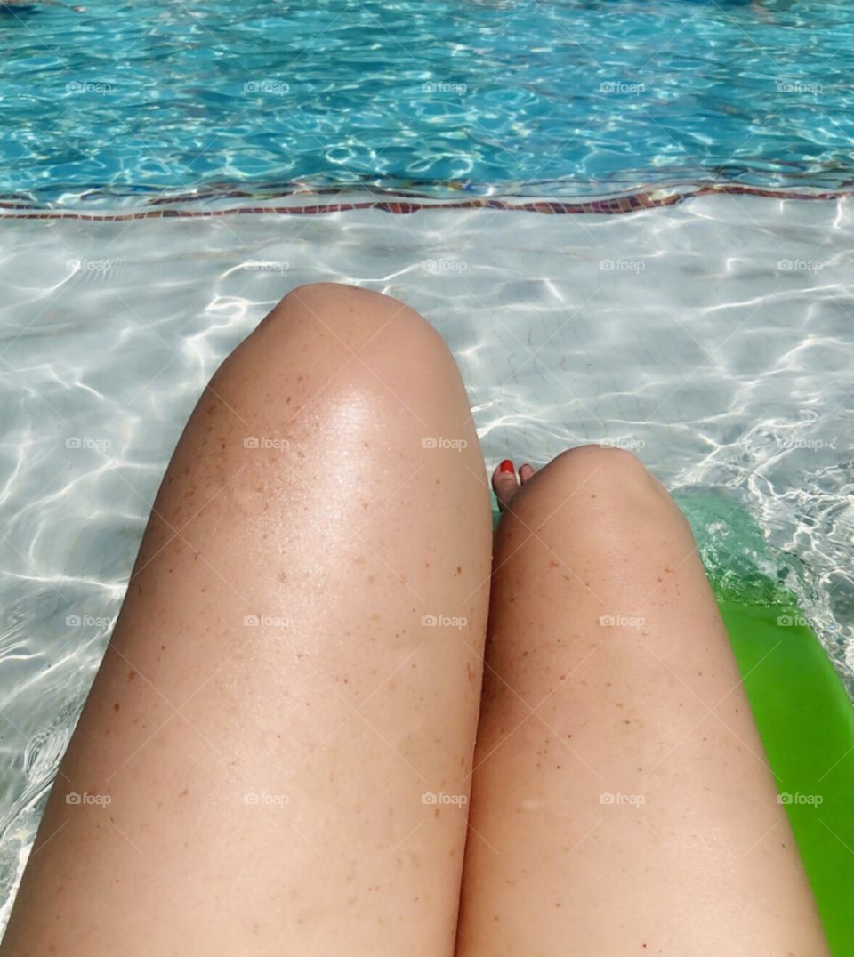 Legs at the pool 