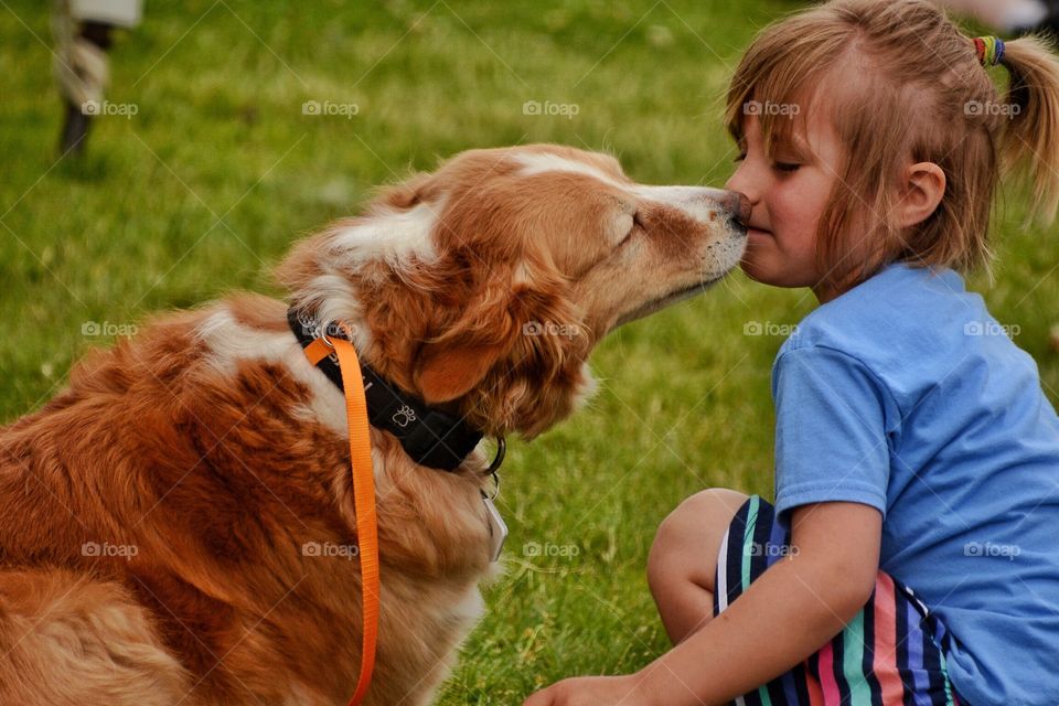 Dog kisses