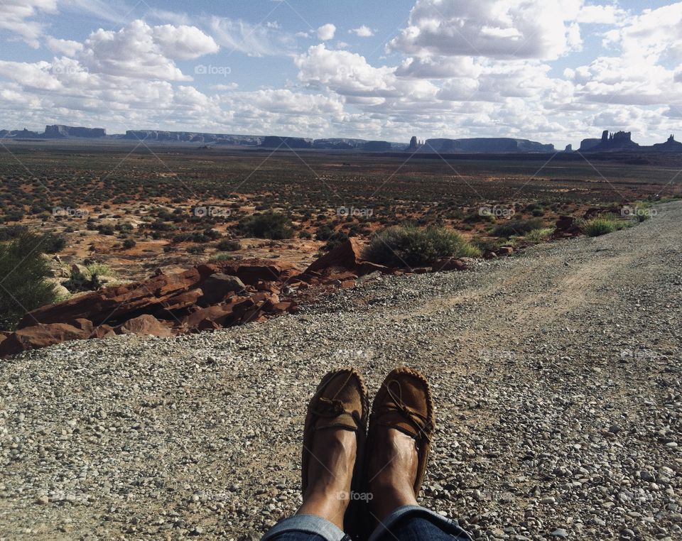 Brown shoes in the high desert 