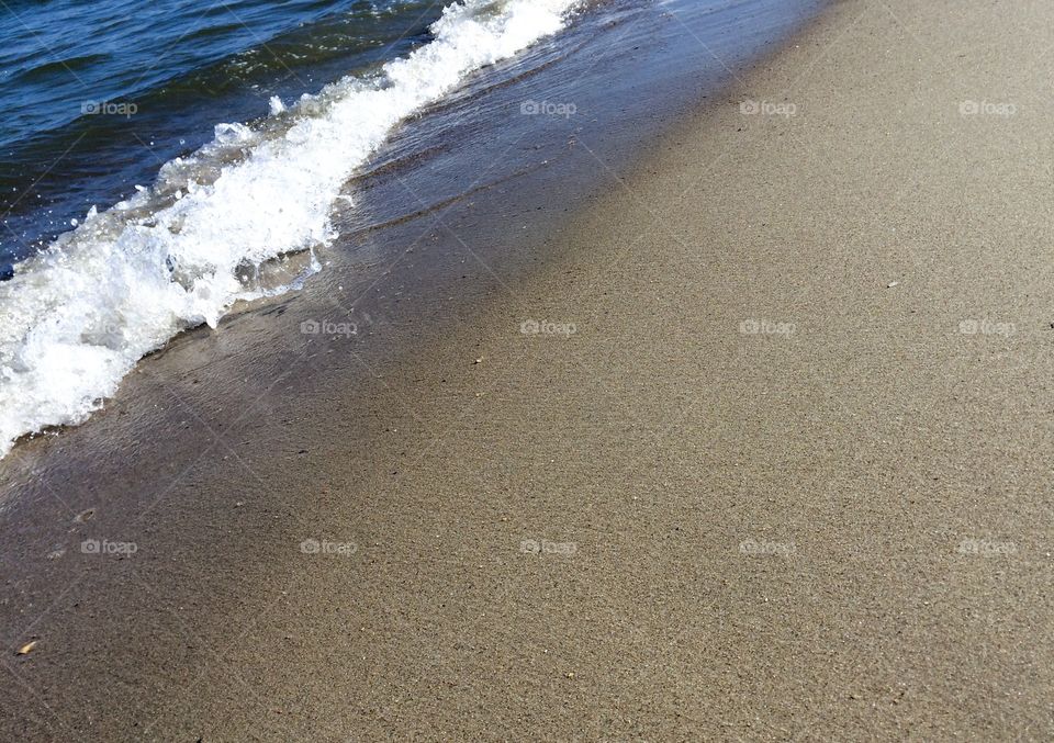 Sea waves on a seashore