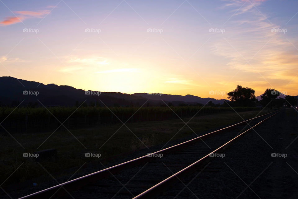 sunset california tracks railroad by nautiflyer
