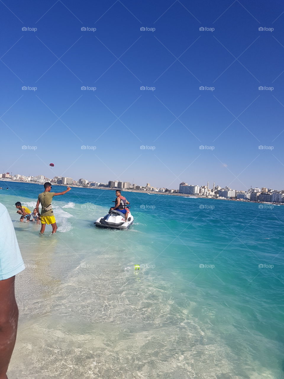 Jet ski riding in Egypt with a breath taking view of the sea