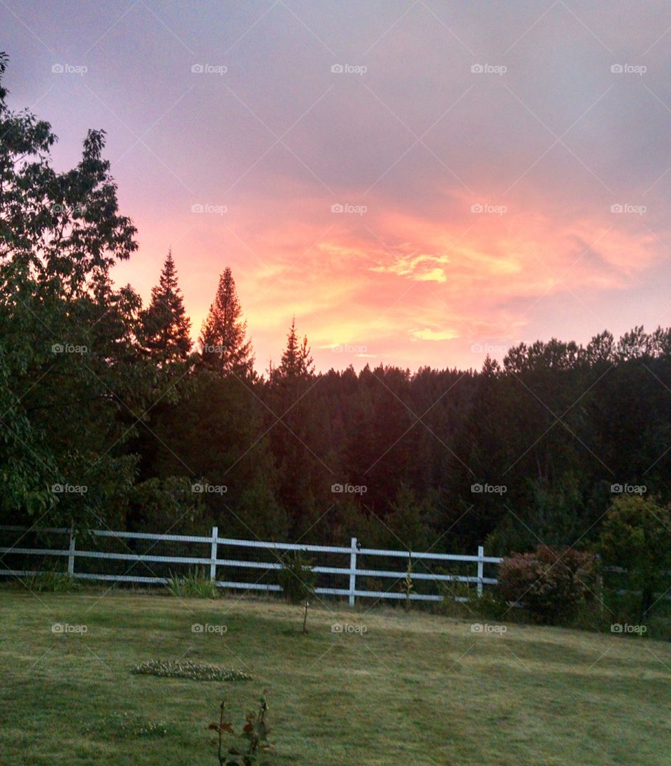 Sunset over Mountains