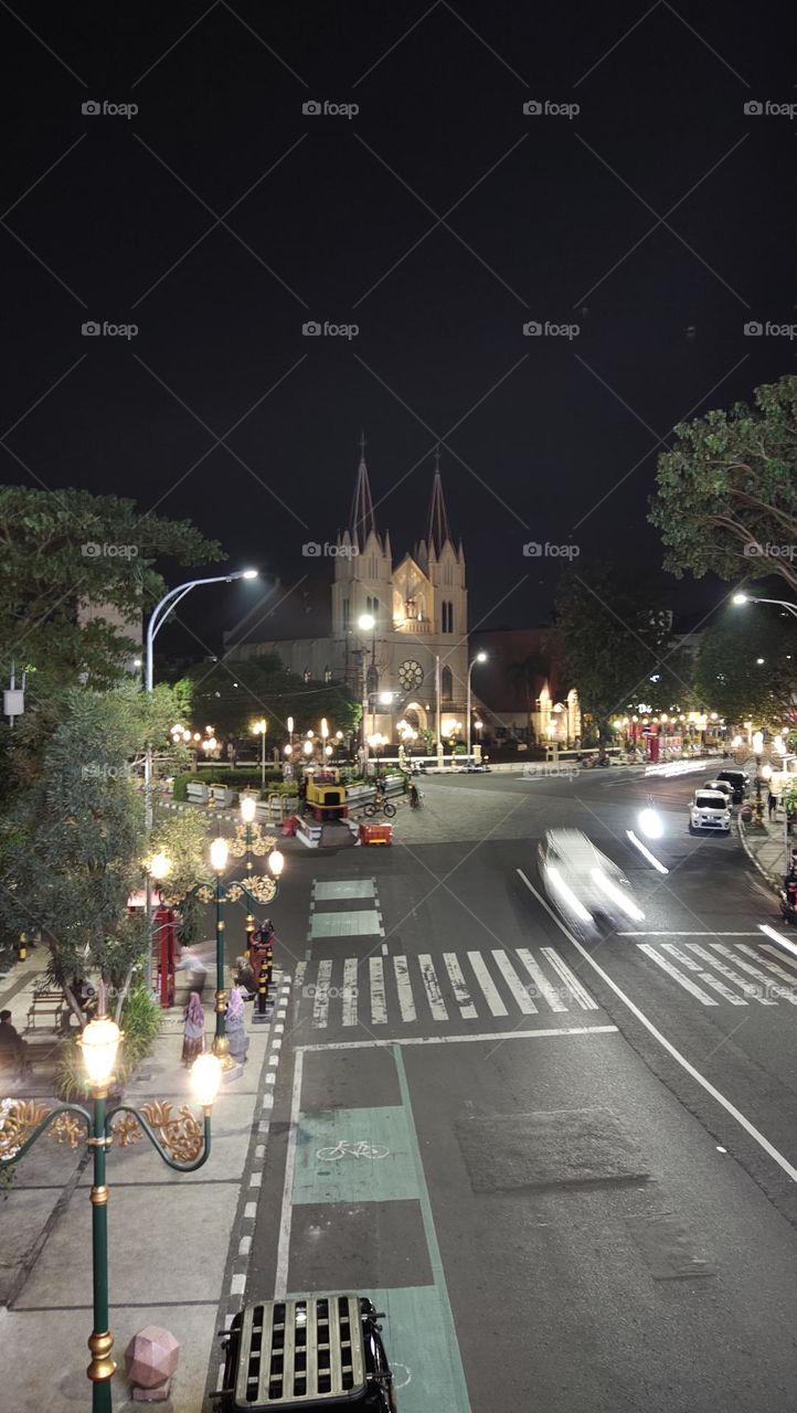 lampu lampu di pusat kota