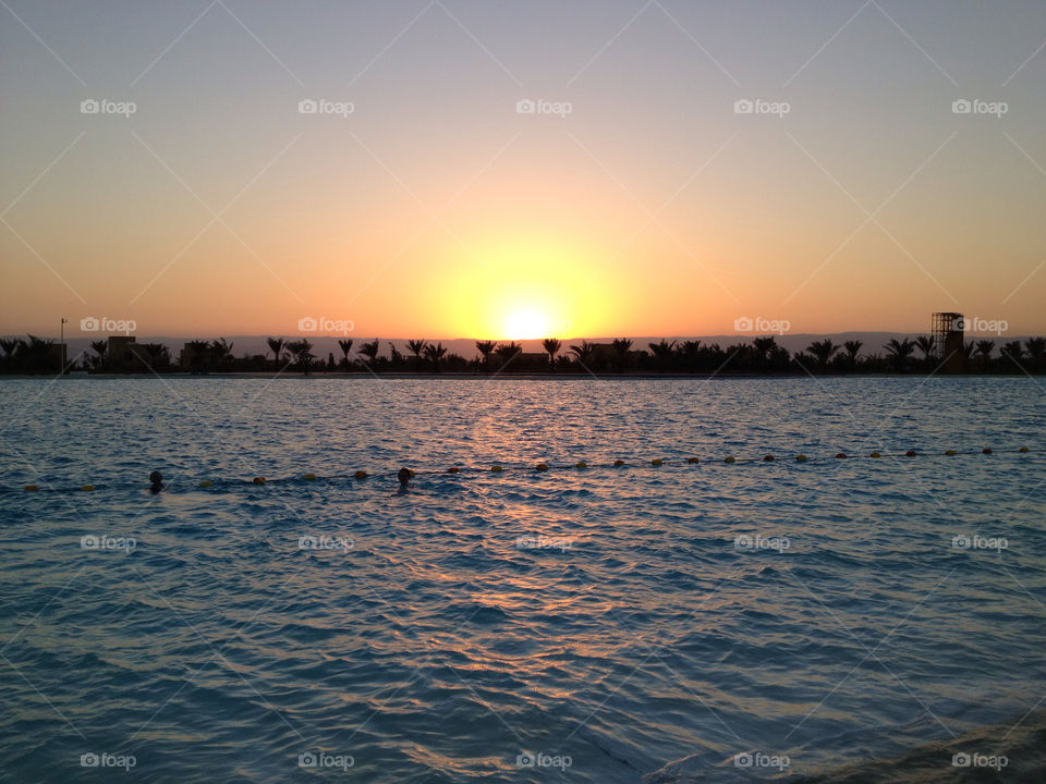 sky sunset sun water by a.bilbaisi